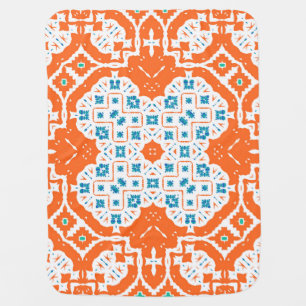 Mexican Talavera: Antique Ceramic Seamless Baby Blanket
