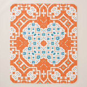 Mexican Talavera: Antique Ceramic Seamless Sherpa Blanket