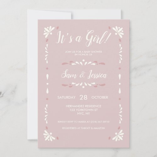 Mexican Talavera Baby Invitation