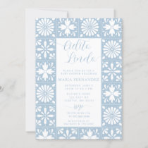 Mexican Talavera Blue Cielito Lindo Baby Shower Invitation