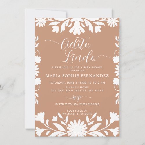 Mexican Talavera Boho Cielito Lindo Baby Shower Invitation