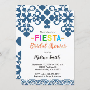 Talavera Spanish Tile Mexican Fiesta Wedding Invitation