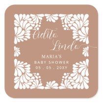 Mexican Talavera Cielito Lindo Baby Shower Square Sticker