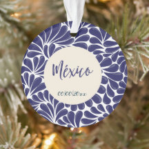 Mexican Talavera Design Acrylic Ornament