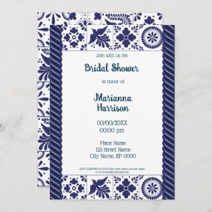 Mexican Talavera Design Bridal Shower Invitation