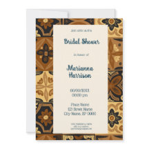 Mexican Talavera Design Bridal Shower Invitation