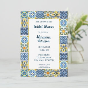 Mexican Talavera Design Bridal Shower Invitation