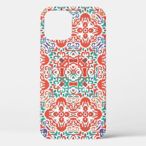 Mexican Talavera Ethnic Tile Collage iPhone 12 Case