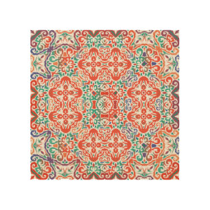 Mexican Talavera: Ethnic Tile Collage. Wood Wall Art