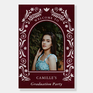 Mexican Talavera Graduation Photo Welcome Sign