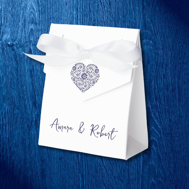 MEXICAN TALAVERA heart Favor Boxes (Creator Uploaded)