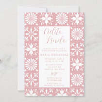 Mexican Talavera Pink Cielito Lindo Baby Shower Invitation