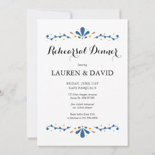 Mexican Talavera Rehearsal Dinner Invitation