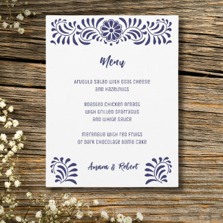 Mexican talavera style announcement