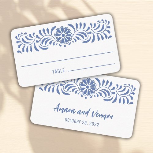 Mexican talavera style place card