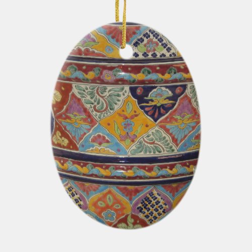 Mexican Talavera style pottery Ceramic Ornament