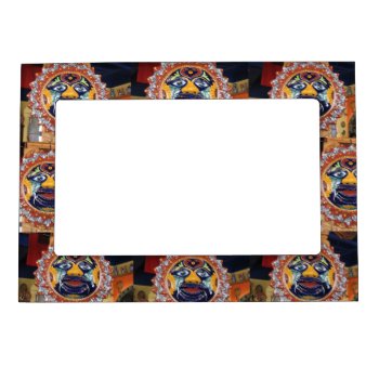 Mexican Talavera Style Sun Magnetic Photo Frame by beautyofmexico at Zazzle