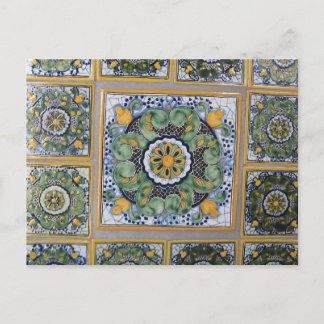 Mexican Talavera style tiles Postcard
