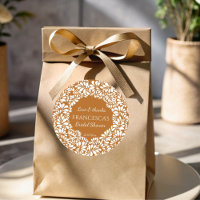 Mexican talavera terracotta bridal shower favor classic round sticker