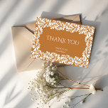 Mexican talavera terracotta bridal shower thank you card<br><div class="desc">Mexican talavera terracotta bridal shower thank you cards,  brown and white talavera style bridal shower thank you cards,  papel picado bridal shower thank you cards mustard talavera  thank you cards vintage talavera thank you cards Mexican wedding thank you cards</div>
