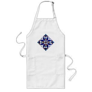 Mexican Talavera Terracotta Tile Design No. 1 Long Apron