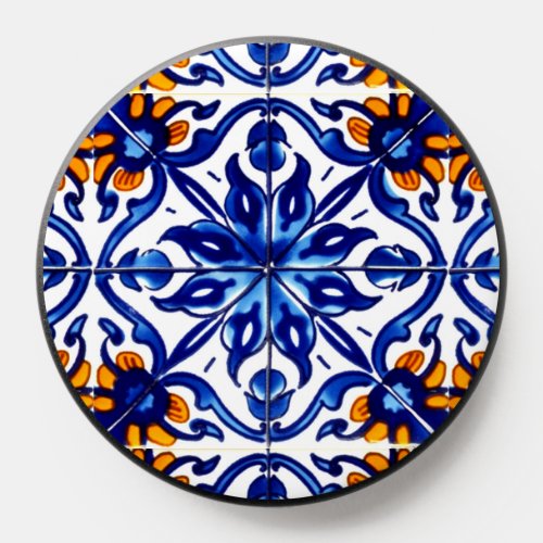 Mexican Talavera Terracotta Tile Design No 8 PopSocket