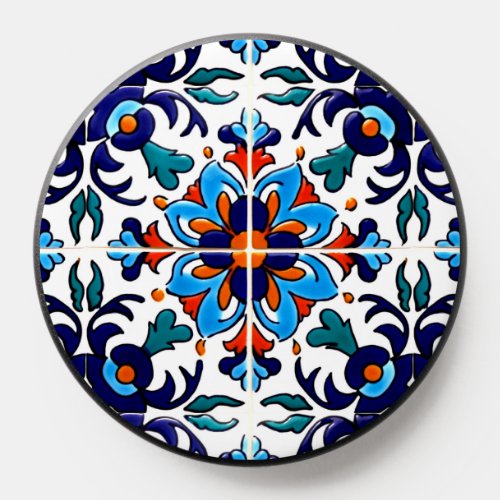 Mexican Talavera Terracotta Tile Design No 9 PopSocket