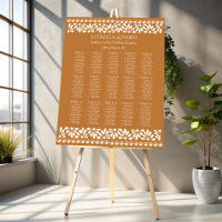 Mexican talavera terracotta wedding party seating