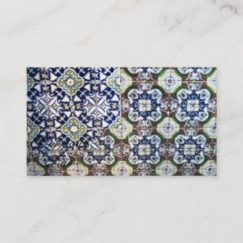 Mexican Talavera Tile Design Business Card by beautyofmexico at Zazzle