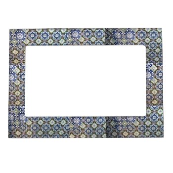 Mexican Talavera Tile Design Magnetic Frame by beautyofmexico at Zazzle