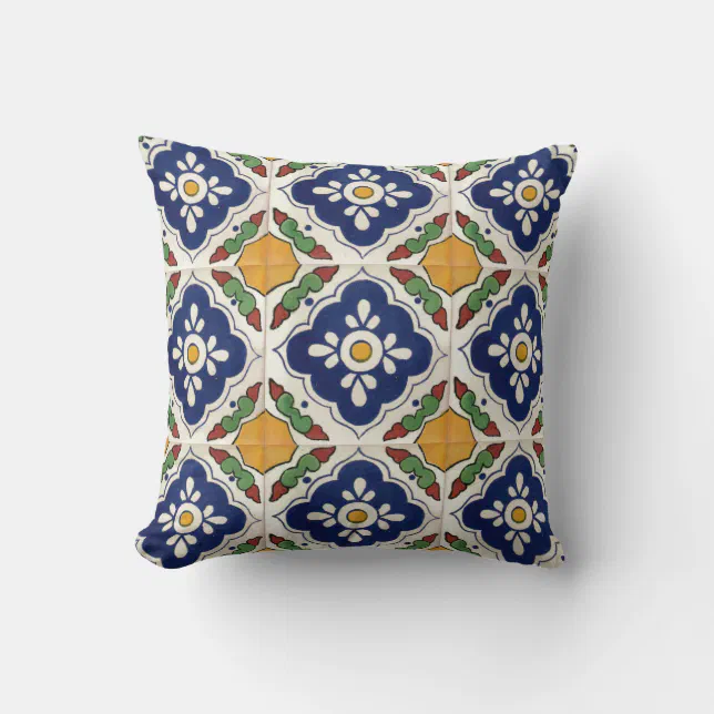 Mexican Talavera Tile doublesided throw pillows Zazzle