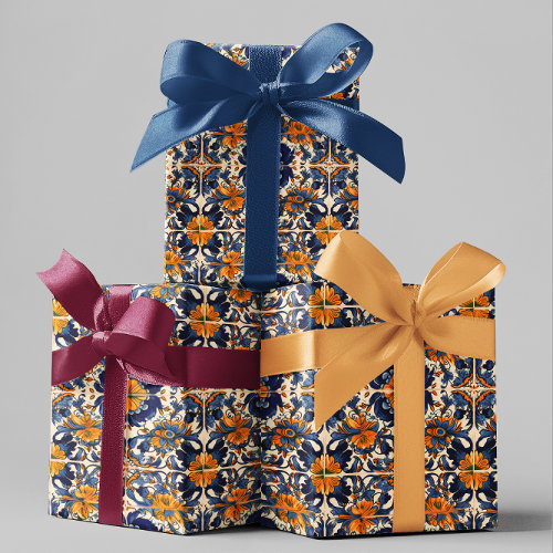 Mexican Talavera Tile Pottery  Wrapping Paper
