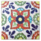 Mexican Talavera tile (red, green, yellow, blue)