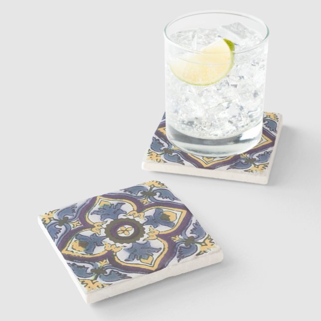 Mexican Talavera Tile Style Coaster (Side)