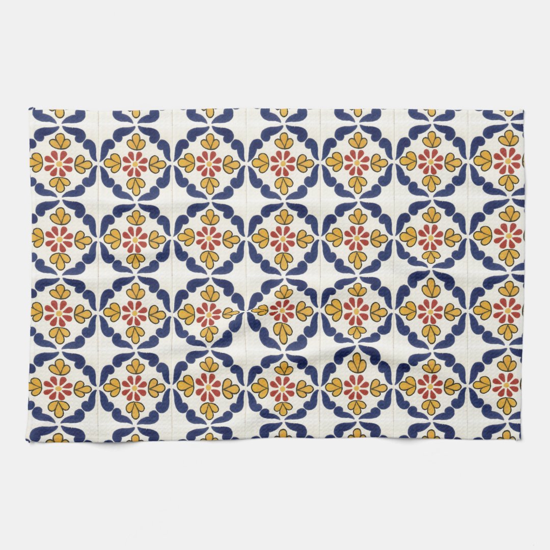 Mexican Talavera Tile Towel | Zazzle