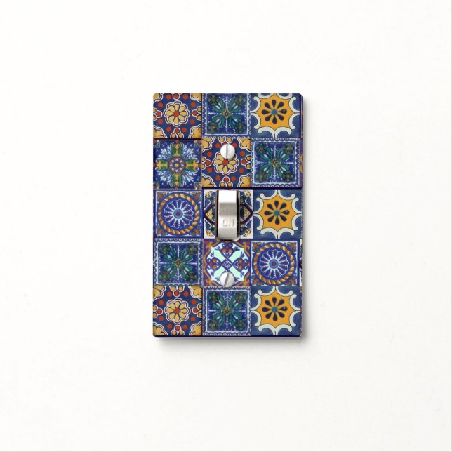 Mexican Talavera Tiles Light Switch Cover (In Situ)
