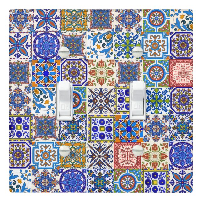 Mexican Talavera Tiles Light Switch Cover (In Situ)