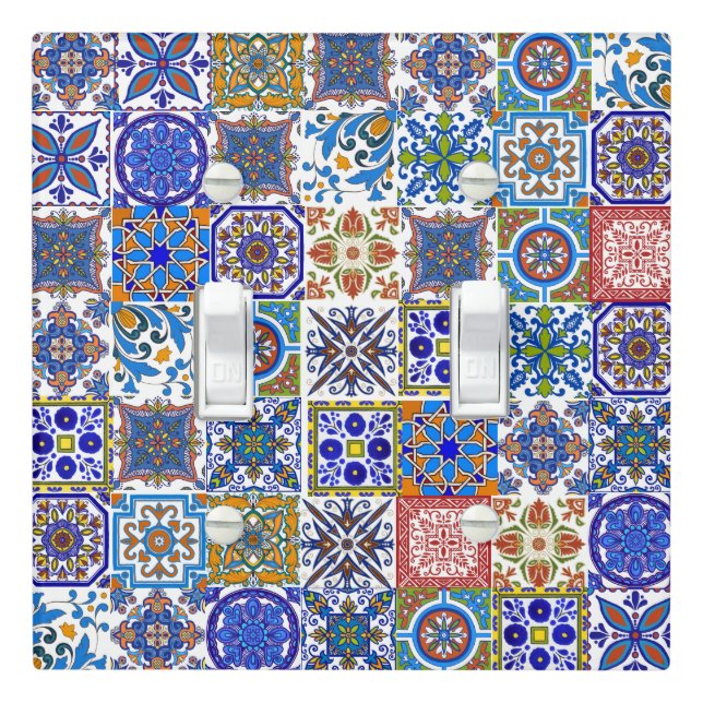 Mexican Talavera Tiles Light Switch Cover (In Situ)