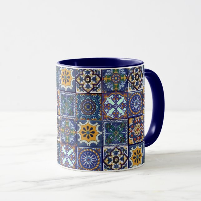 Mexican Talavera Tiles Mug (Front Right)