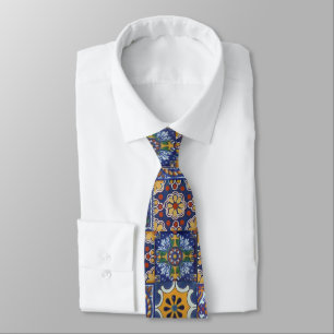 Mexican Talavera Tiles Neck Tie
