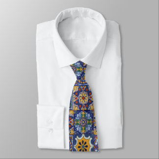 Mexican Talavera Tiles Neck Tie