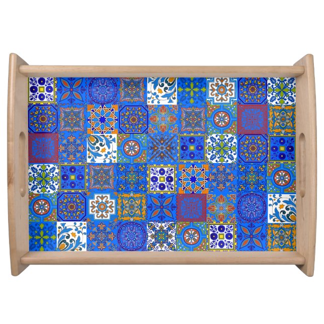 Mexican Talavera Tiles Serving Tray (Front)