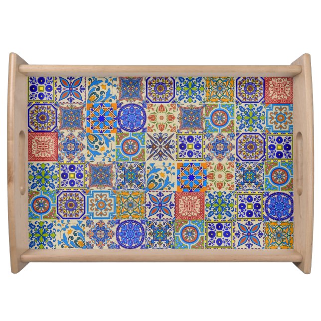 Mexican Talavera Tiles Serving Tray (Front)