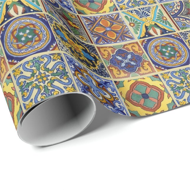 Mexican Talavera Tiles Wrapping Paper (Roll Corner)