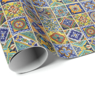 Mexican Talavera Tiles Wrapping Paper