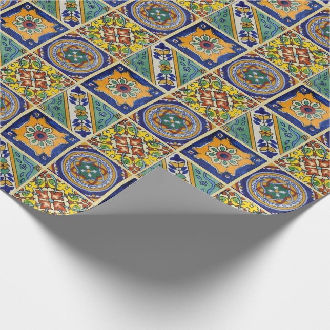 Mexican Talavera Tiles Wrapping Paper (Corner)