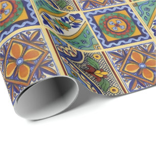 Mexican Talavera Tiles Wrapping Paper