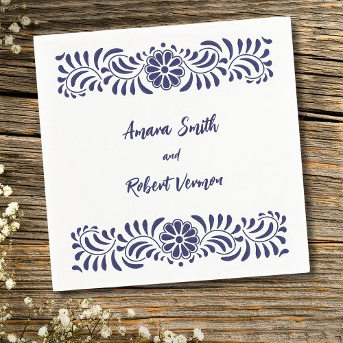 Mexican Talavera wedding Napkins