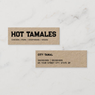 Mexican Tamales Kraft Mini Business Card