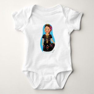 Mexican, Tehuana Matryoshka Baby Bodysuit